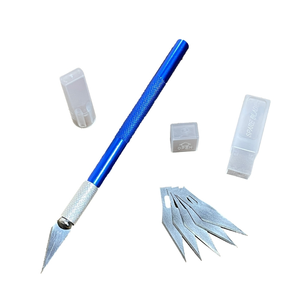 Vera Sanat Kretuar Bıçağı 5 Yedekli Mavi