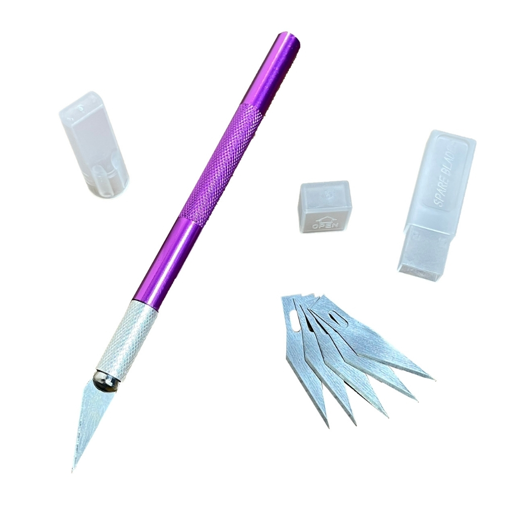 Vera Sanat Kretuar Bıçağı 5 Yedekli Mor