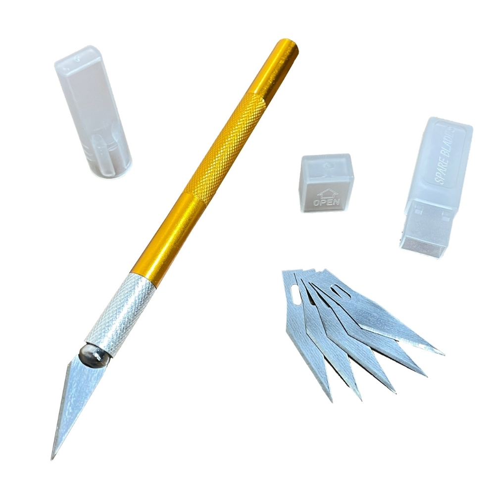 Vera Sanat Kretuar Bıçağı 5 Yedekli Turuncu