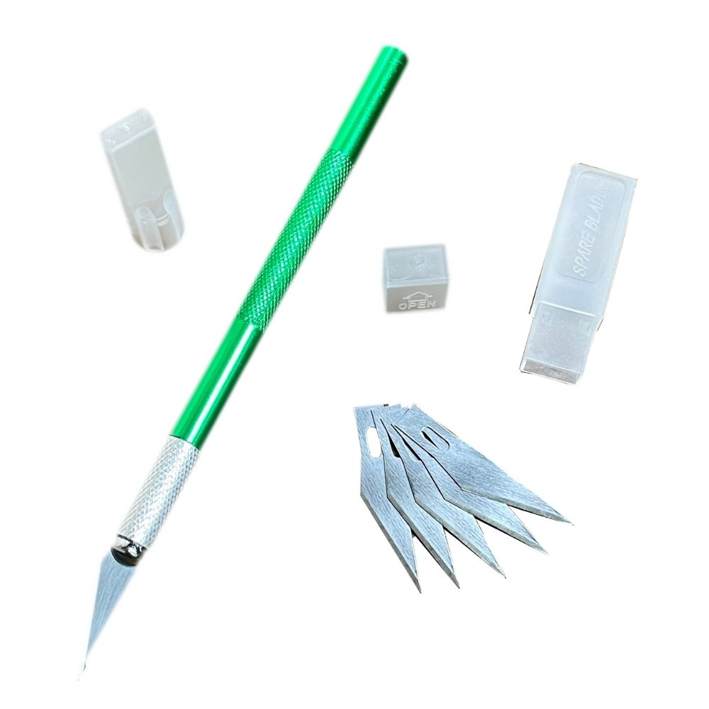 Vera Sanat Kretuar Bıçağı 5 Yedekli Yeşil