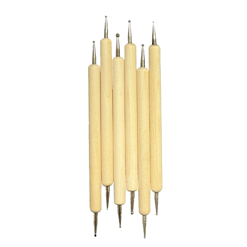 Vera Sanat Metal İğne Perdah Seti 6lı Ahşap Sap