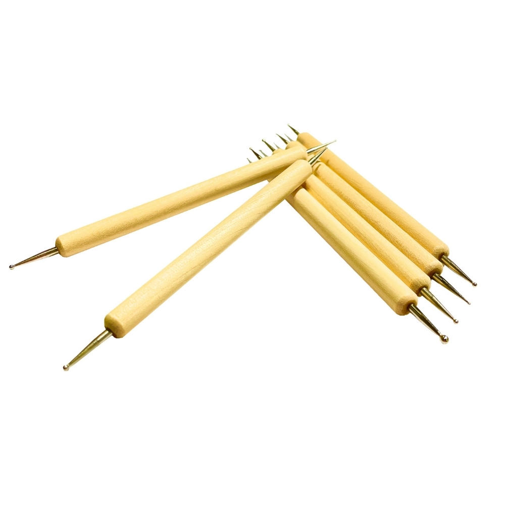 Vera Sanat Metal İğne Perdah Seti 6lı Ahşap Sap