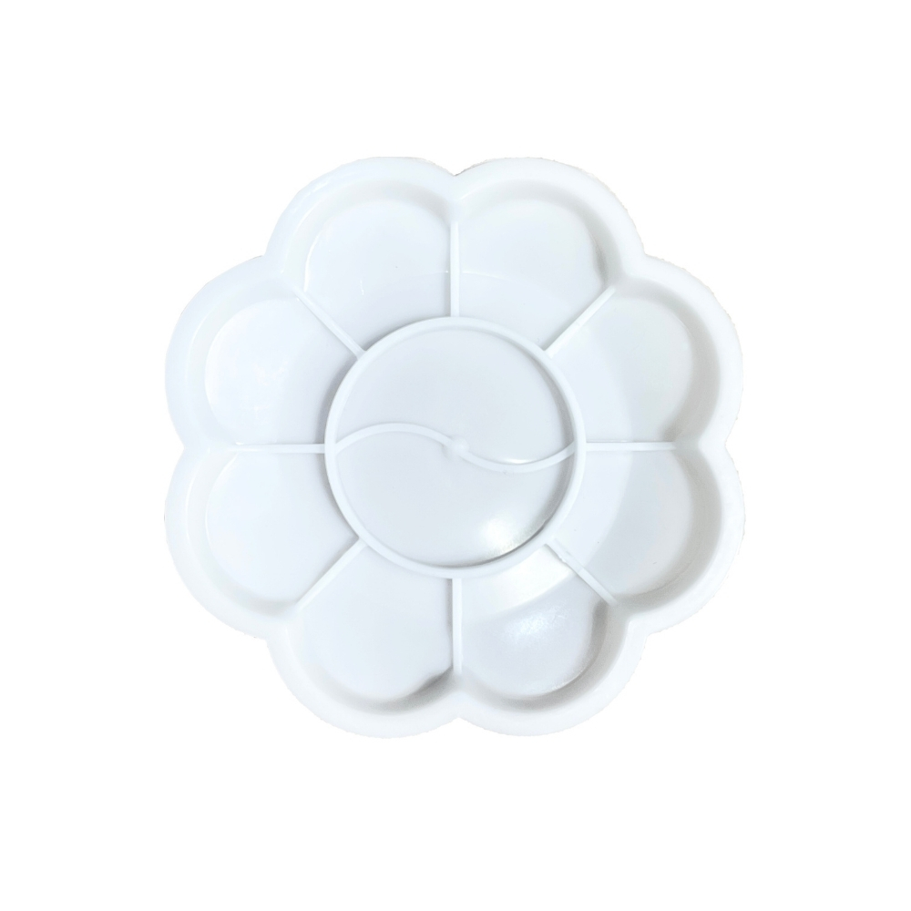 Vera Sanat Plastik Palet 8+2 Godeli 8 cm Çiçek Desenli