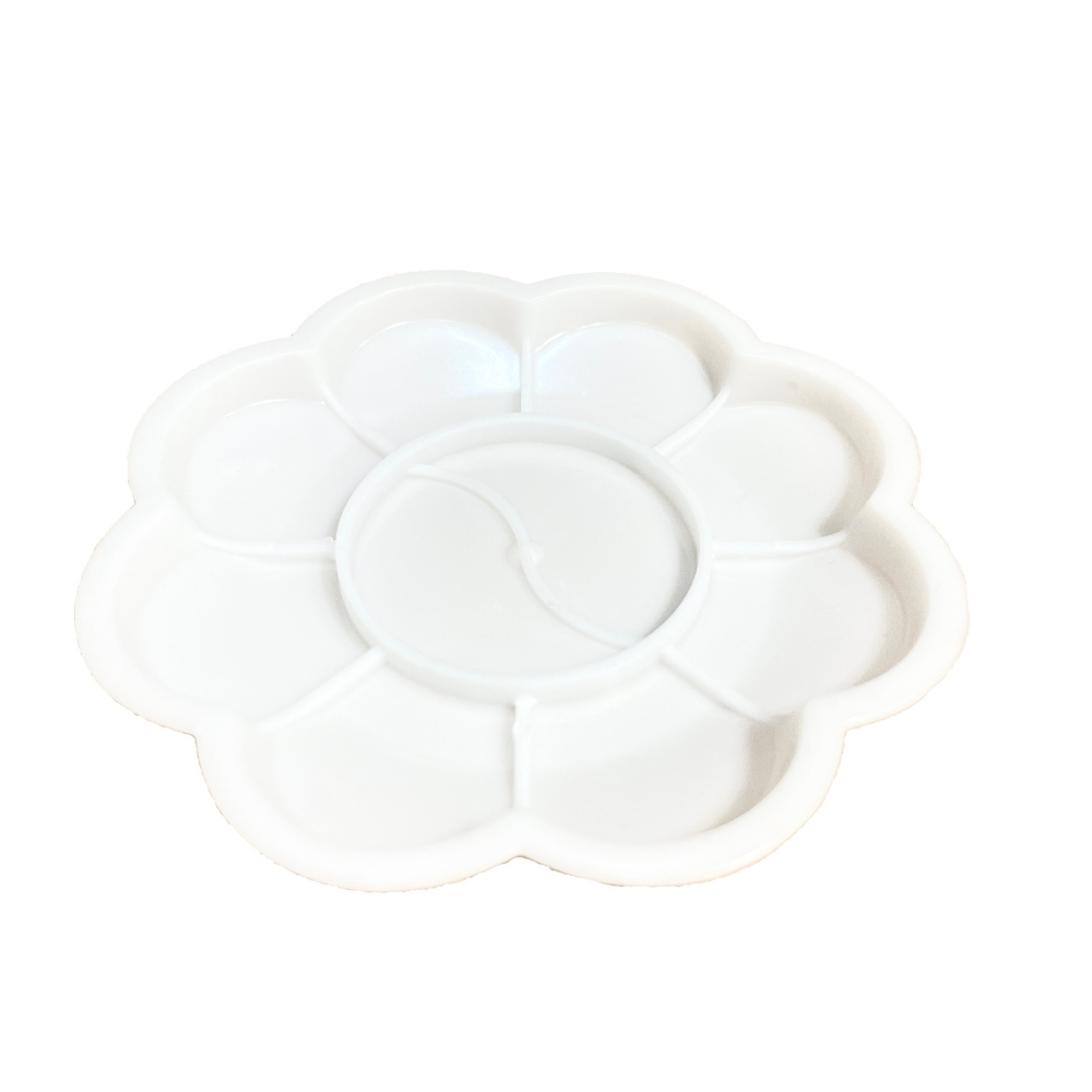 Vera Sanat Plastik Palet 8+2 Godeli 8 cm Çiçek Desenli