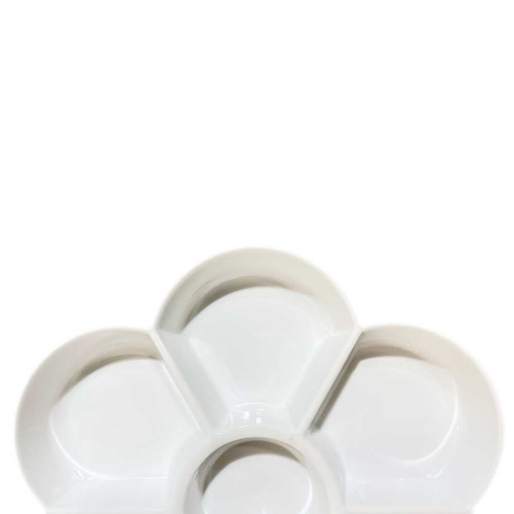 Vera Sanat Sert Plastik Palet 6+1 Godeli Papatya Desenli 17 cm