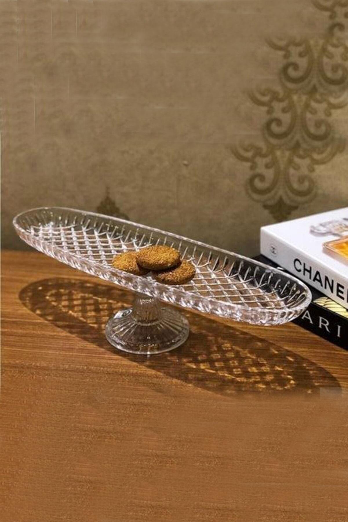 Çelikay I Alegre Glass Cemre El Yapımı 41x13x11 Cm Ayaklı Cam