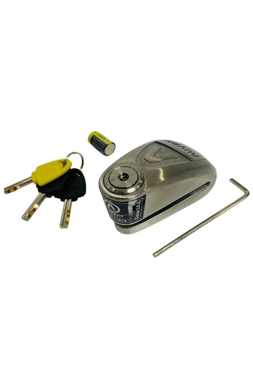 Auvray B-Lock 14 Sra Sertifikalı Çelik Alarmlı Disk Motosiklet Kilidi 14 Mm 120db 780-BLA14ICAUV