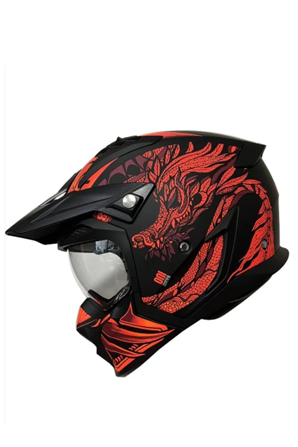 Axxis 980 Hunter Sv Oni B5 Matt Red Çift Vizörlü Çene Çıkabilen