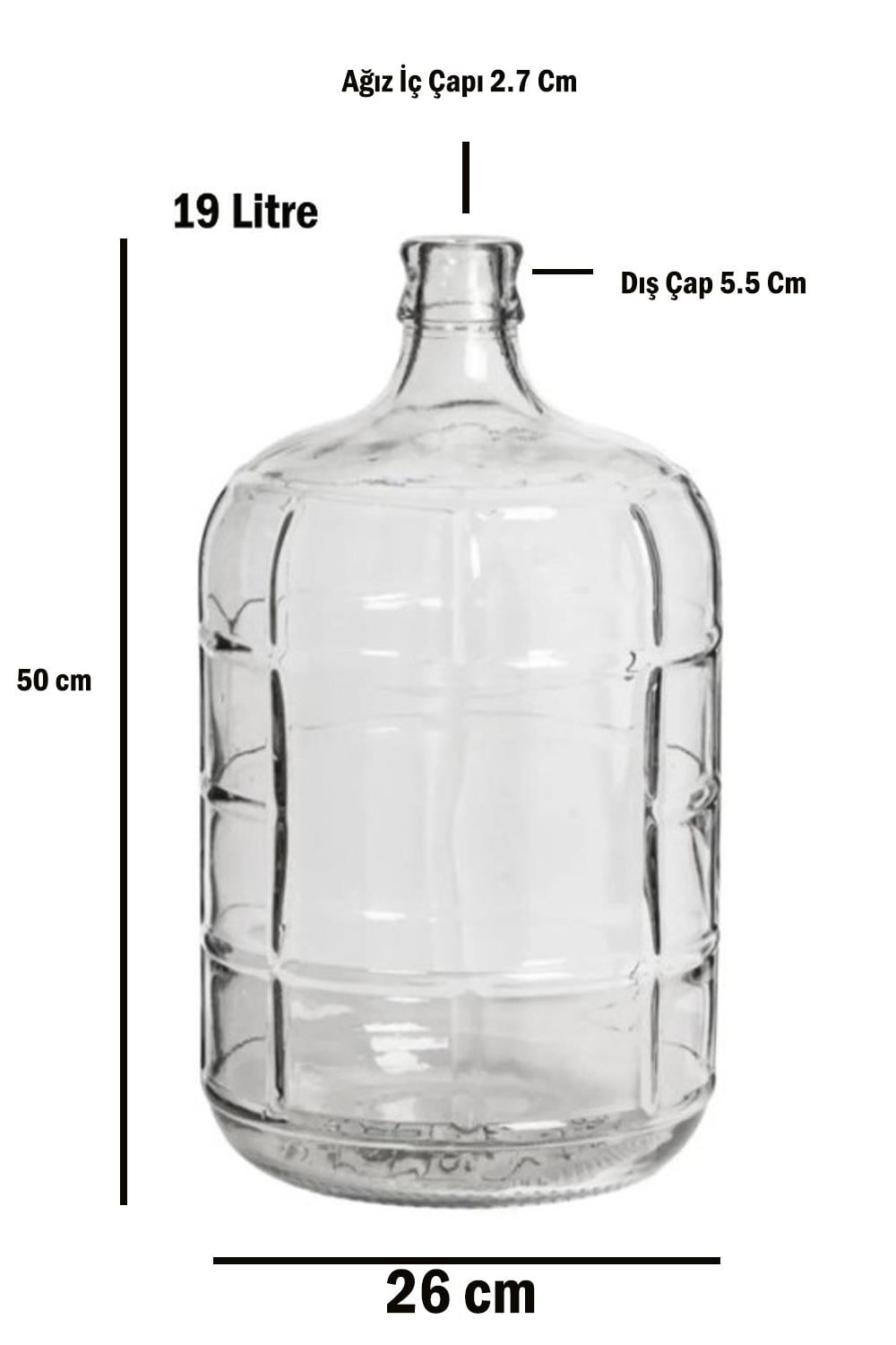 Çelikay Water Gallon Cam Damacana 19LT (Menşei İtalya)
