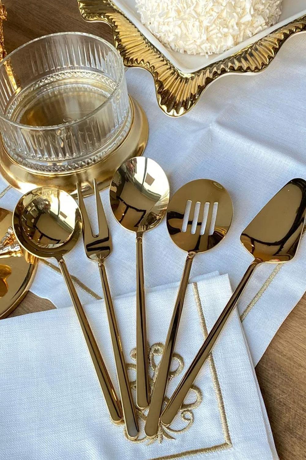 Dame Marie Gold 5 Parça Sos Kepçe Seti