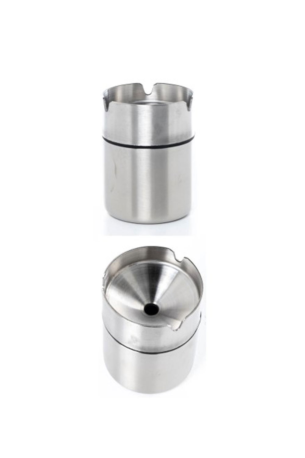 Lüks Dekoratif Kokusuz Paslanmaz Çelik Mat Metal Küllük 8x7 Cm