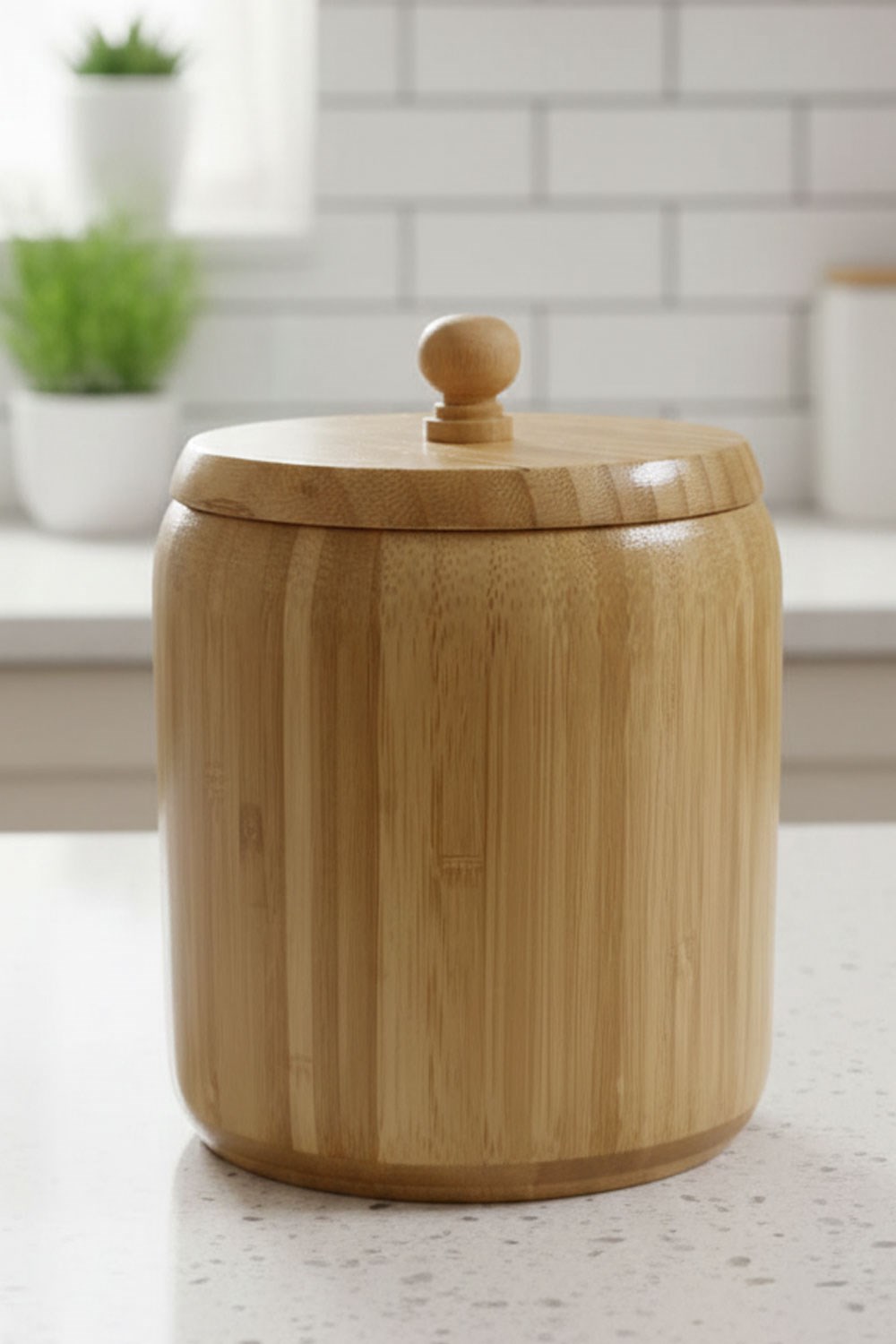 Mien Bambu Kapaklı Orta Boy Kavanoz 14x11 Cm