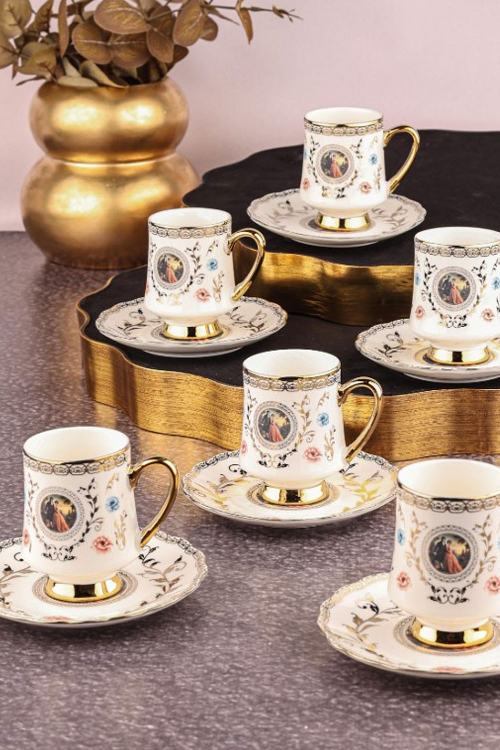 Paçi Amoria Porselen 6 Lı Fincan Tamımı 12 Kişilik 90 cc P/POR-102363