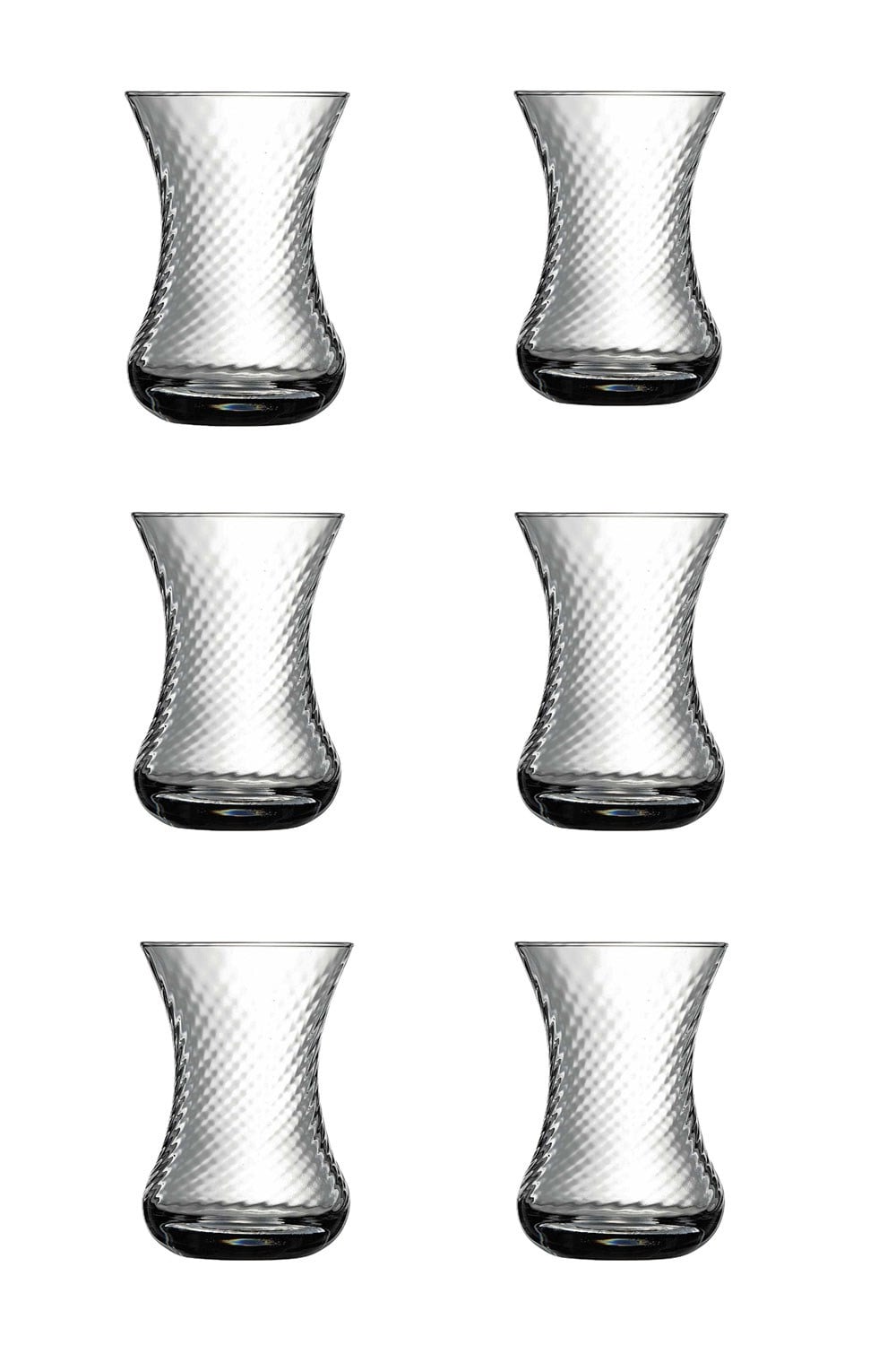 Paşabahçe 42781 İnce Belli Optikli 6'lı Çay Bardağı