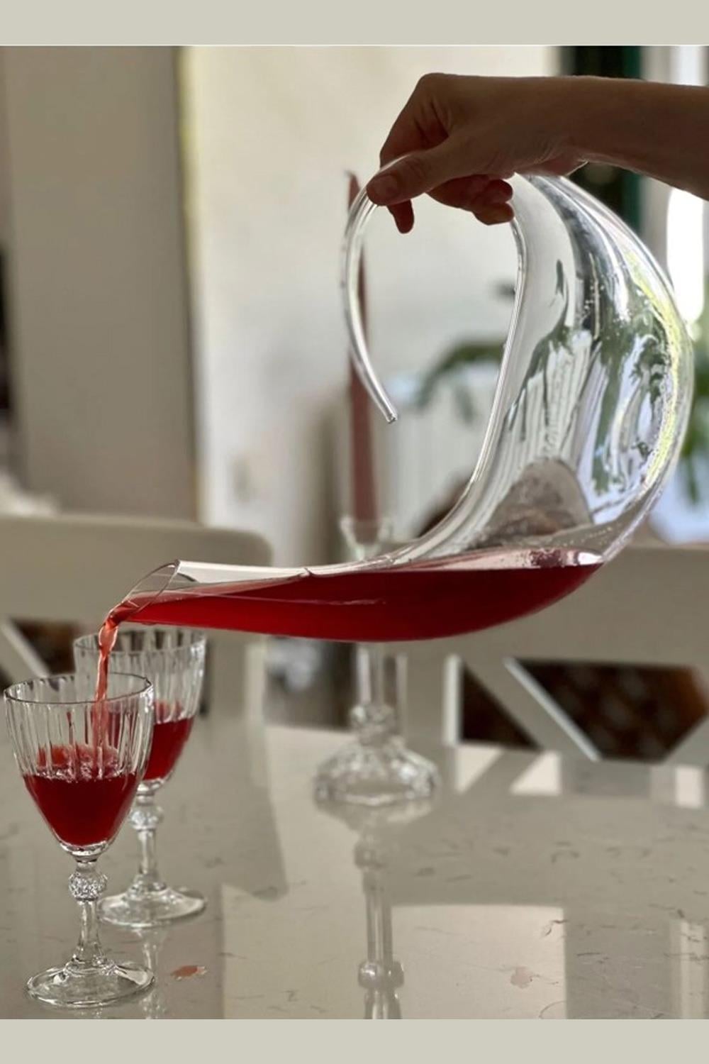 Paşabahçe Denizli Cam Kristal El imalatı Şarap Karafı 1250 cc 23577