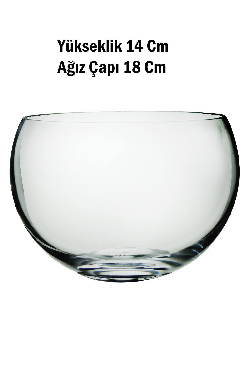 Paşabahçe Denizlicam El İmalatı Kristal Sade Kase 1 Adet 1011496 23318 14x18 Cm