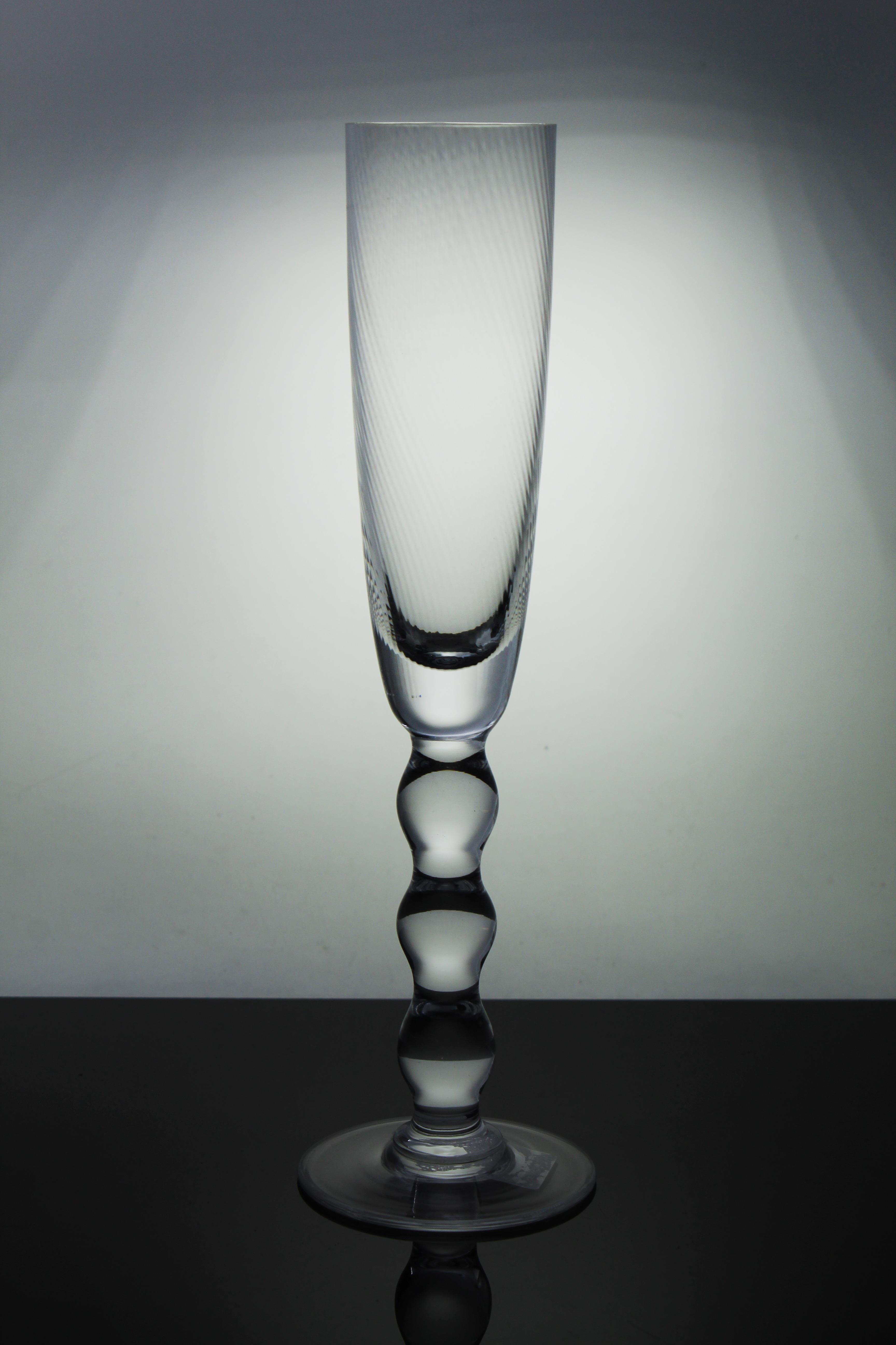 Paşabahçe Denizlicam El İmalatı Kristal Optikli Şampanya Kadeh 1 Adet 555856 31073