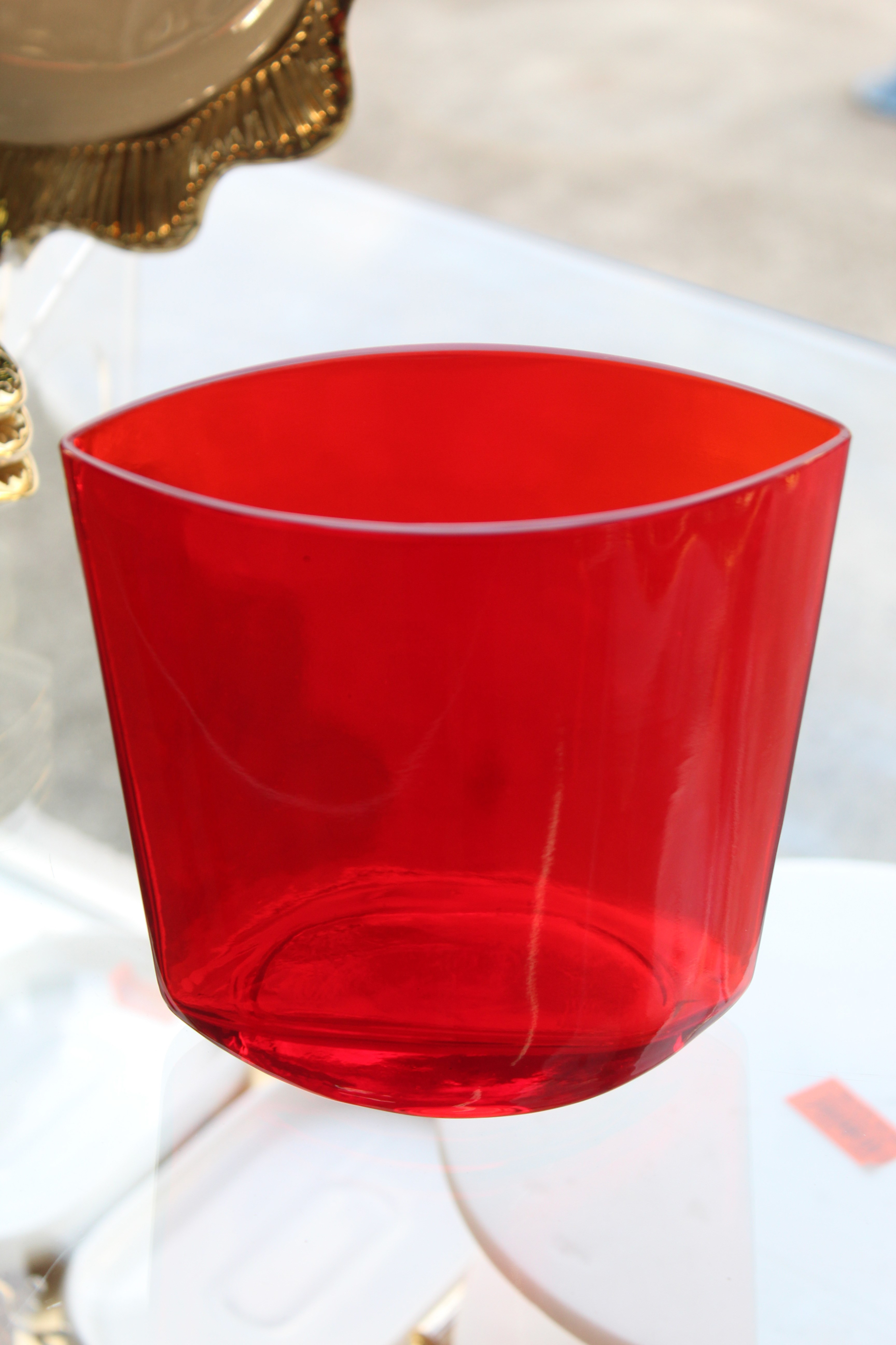Paşabahçe Denizlicam Kristal El İmalatı Kristal Kırmızı Vazo 169808 20605