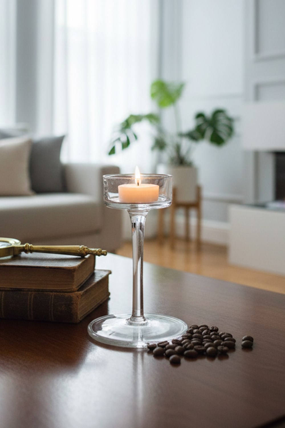 Paşabahçe El İmalatı Altı Kalın Tablalı Kristal Mumluk 21807
