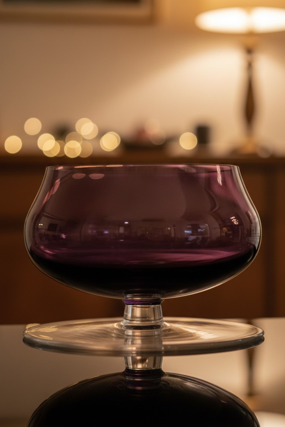 Paşabahçe El İmalatı Kristal Ayaklı Mor Mini Kase 1 Adet 11791