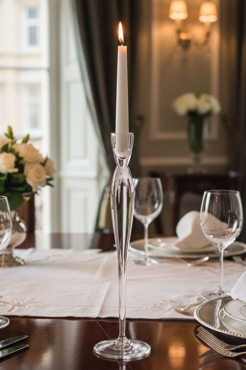 Paşabahçe El İmalatı Kristal Ayaklı Mumluk 1 Adet 31626