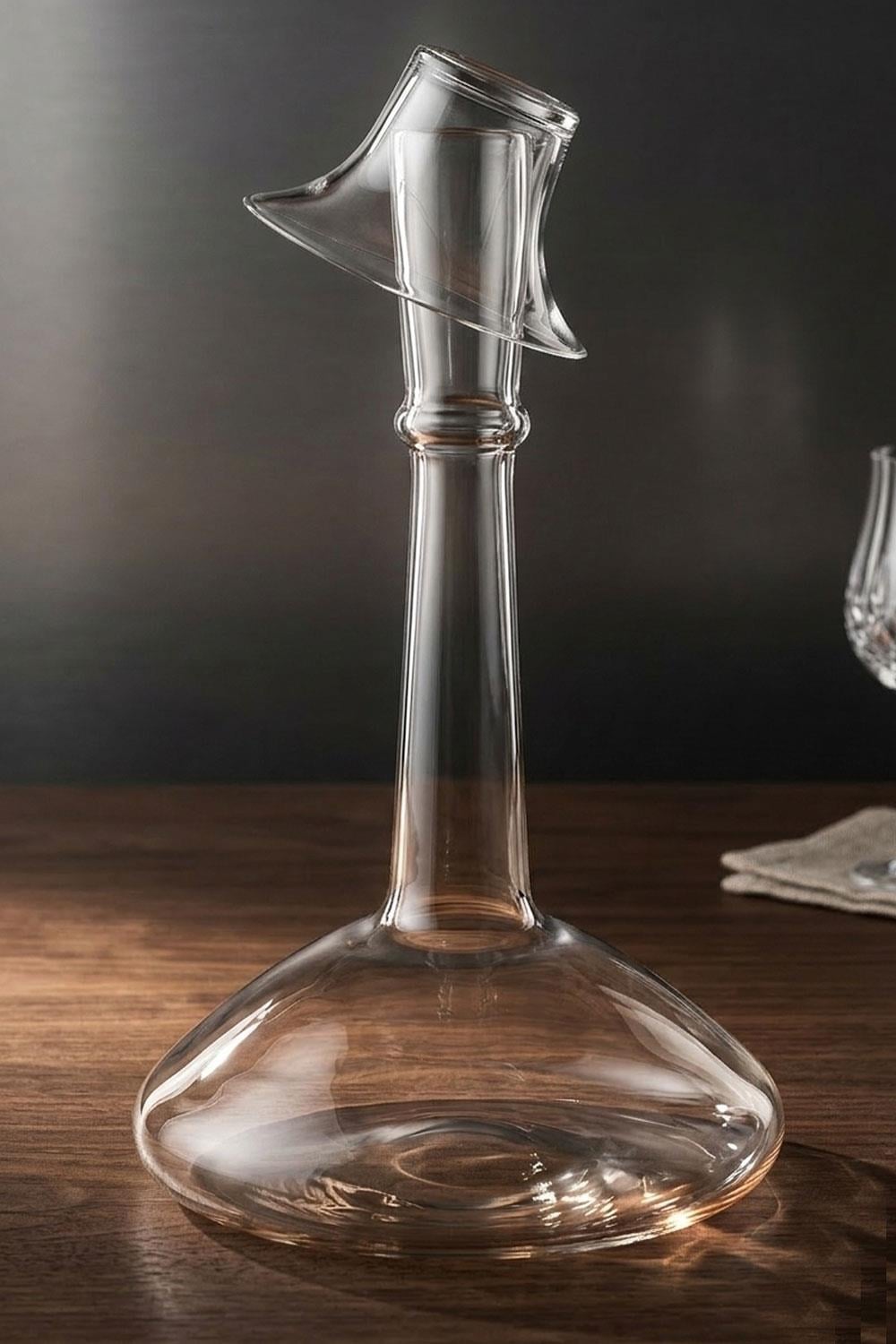 Paşabahçe El İmalatı Kristal Şapkalı 2 Parça Karaf Takımı 90835