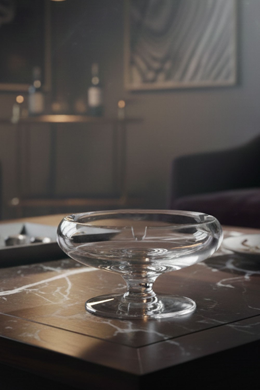 Paşabahçe El İmalatı Kristal Üç Oluklu Ayaklı Küllük 1 Adet 31498
