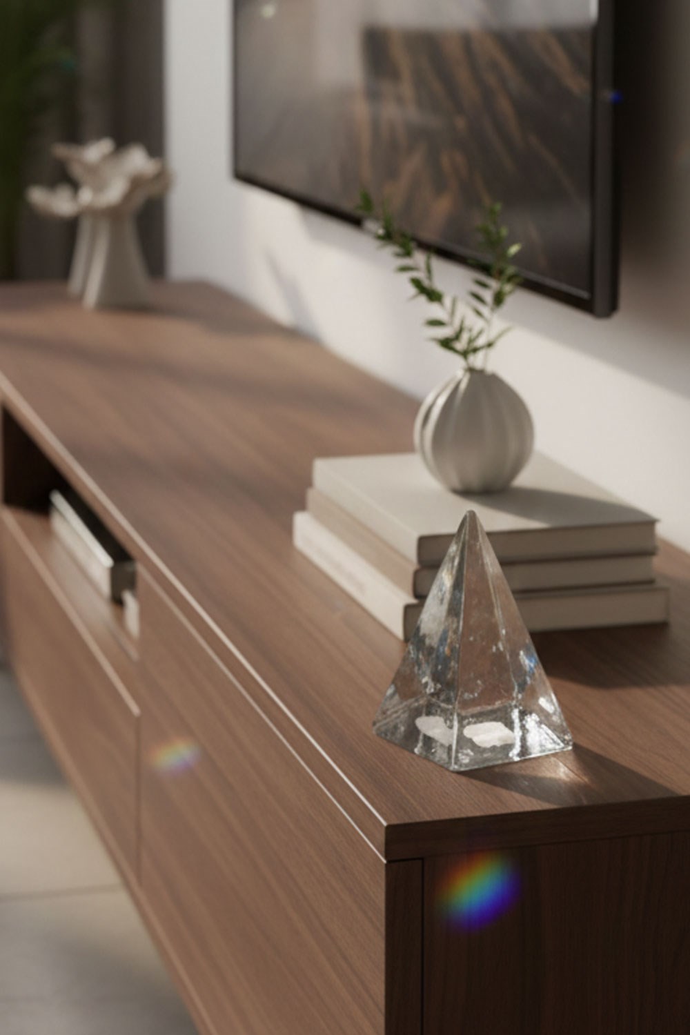 Paşabahçe Kristal El imalatı Pramit Ağırlık, Obje 11 cm 25999