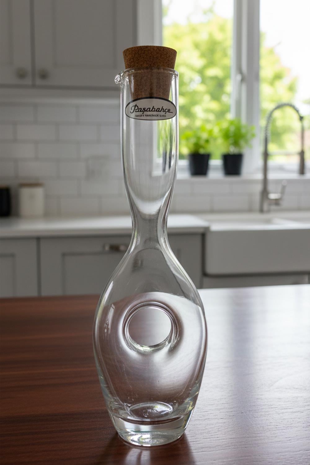 Paşabahçe Mini Göbek Delikli El İmalatı Karaf 17029 150 cc  ( 21 cm)