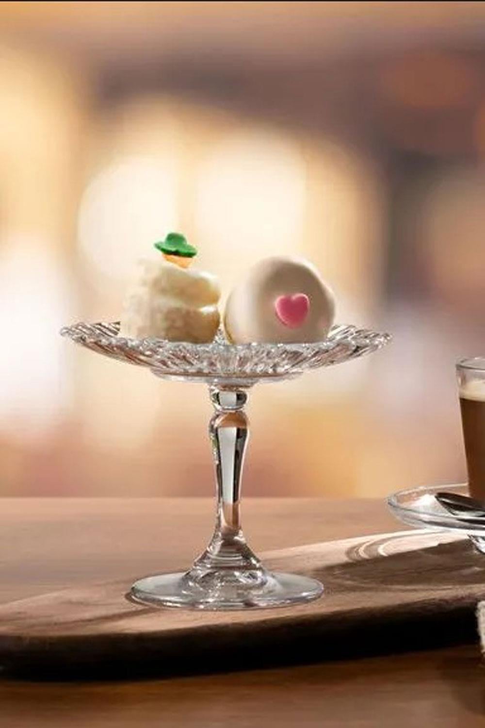 Paşabahçe Patısserıe Ayaklı Mini Servis Tabağı 96455 (Boy:10, cm Çap: 12,6 cm)
