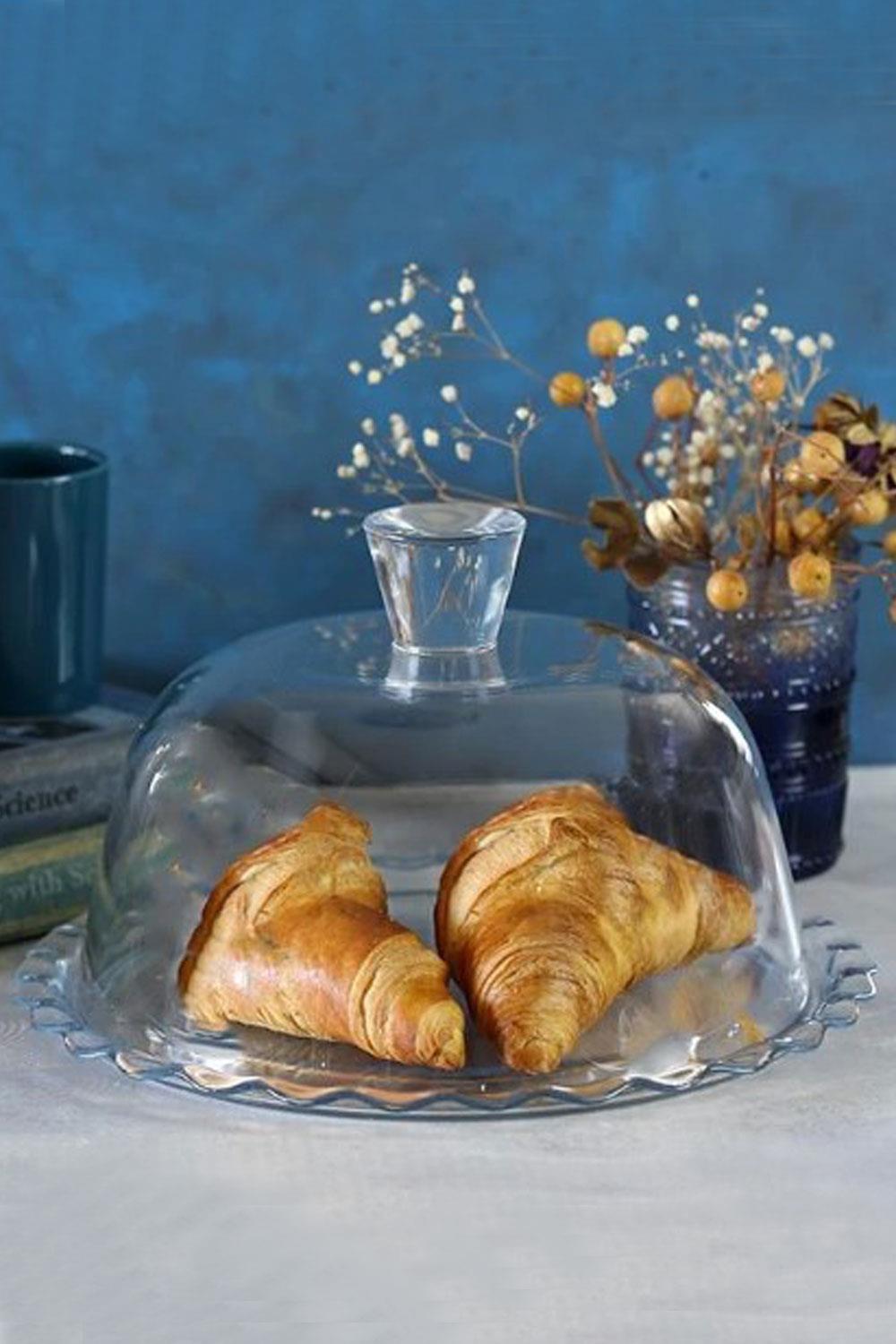 Paşabahçe Petıte Patısserıe Kek Tabağı,kapaklı Ayaksız Kek Fanusu 96874