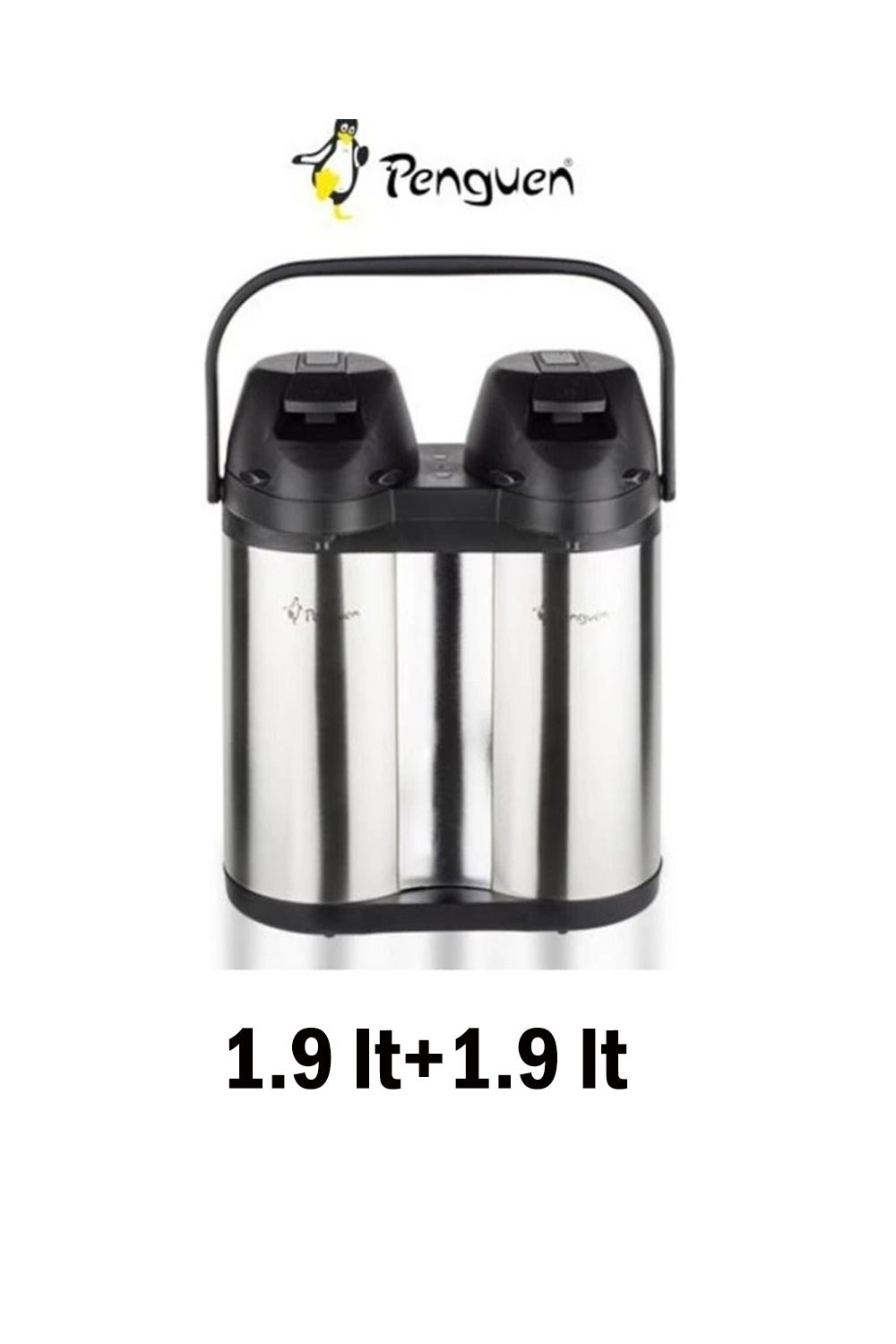 Penguen PNG-1240 1.9+1.9 Lt İkili Çelik Termos