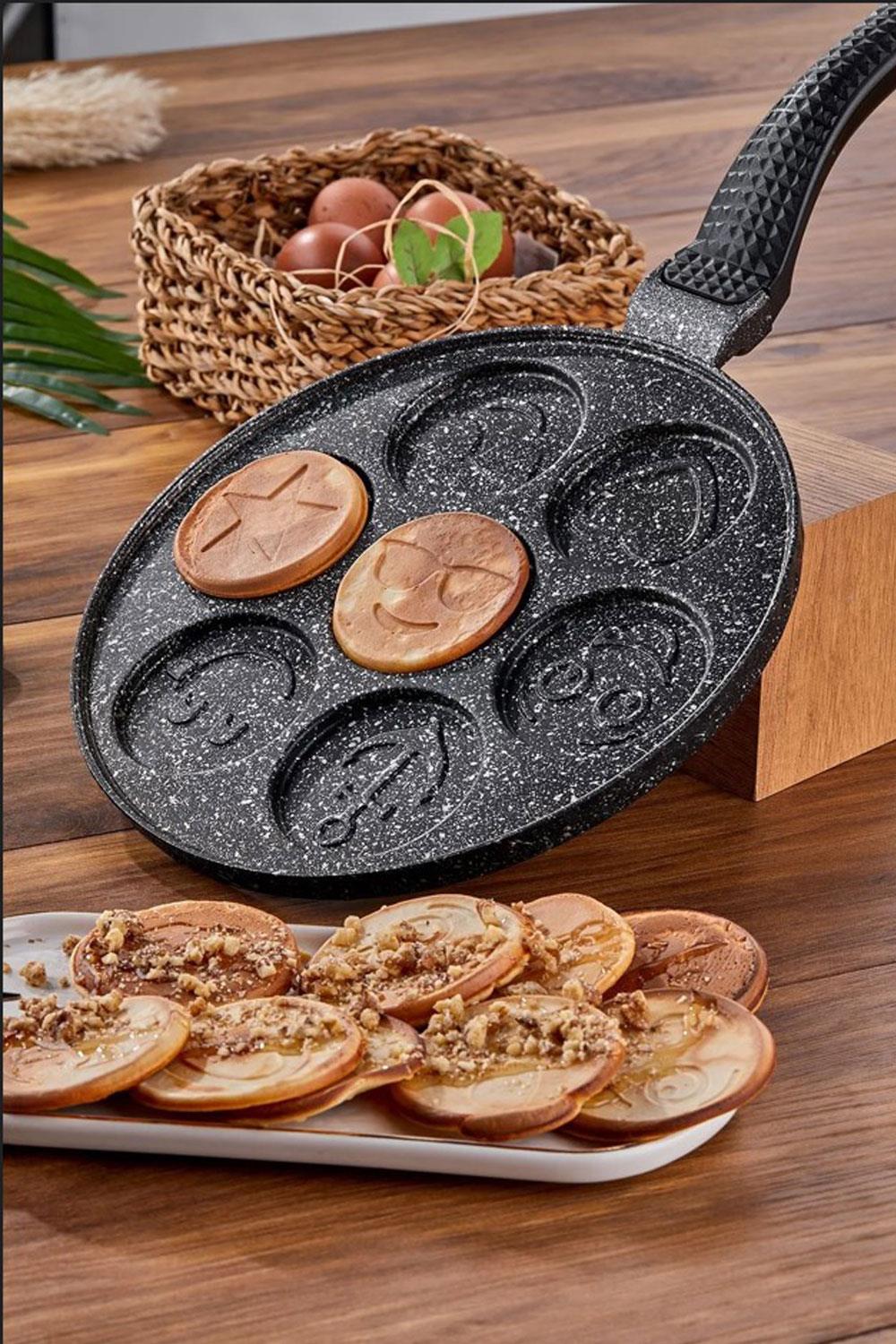 Taç Granit Döküm Pankek Tavası 26 Cm Siyah TAC-4982
