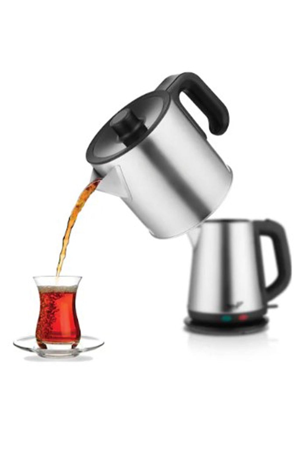 Teba THC-800 CM Elektrikli Çelik Çay Makinesi 1.8 lt Su / 0.8 lt Demlik