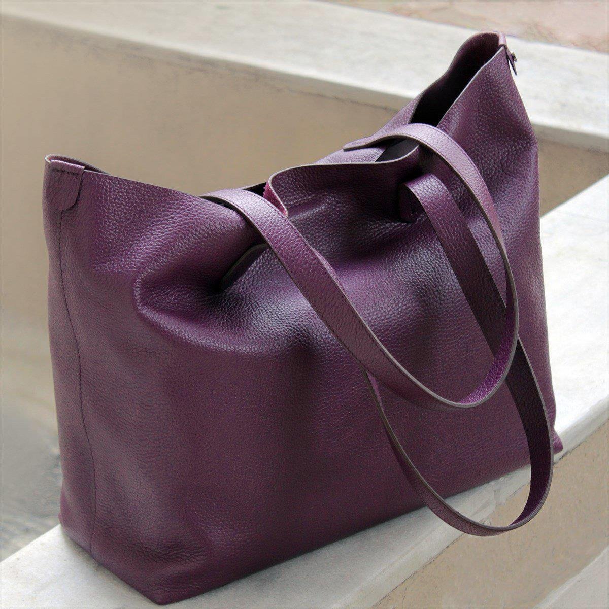 MÜRDÜM DERİ TOTE ÇANTA CLASSIC