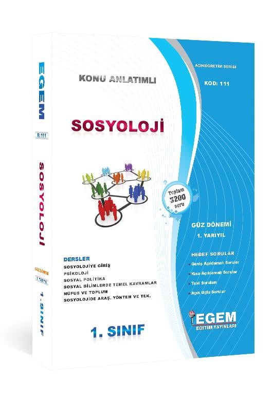 1. SINIF SOSYOLOJİ KONU ANLATIMLI SORU BANKASI-GÜZ DÖNEMİ(1. Yarıyıl)