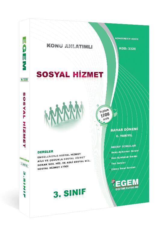 3.SINIF SOSYAL HİZMET (BAHAR DÖNEMİ) KONU ANLATIMLI SORU BANKASI -(6. Yarıyıl)