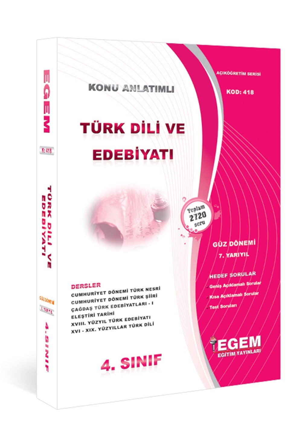 4. SINIF TÜRK DİLİ VE EDEBİYATI KONU ANLATIMLI SORU BANKASI -GÜZ DÖNEMİ(7. Yarıyıl)