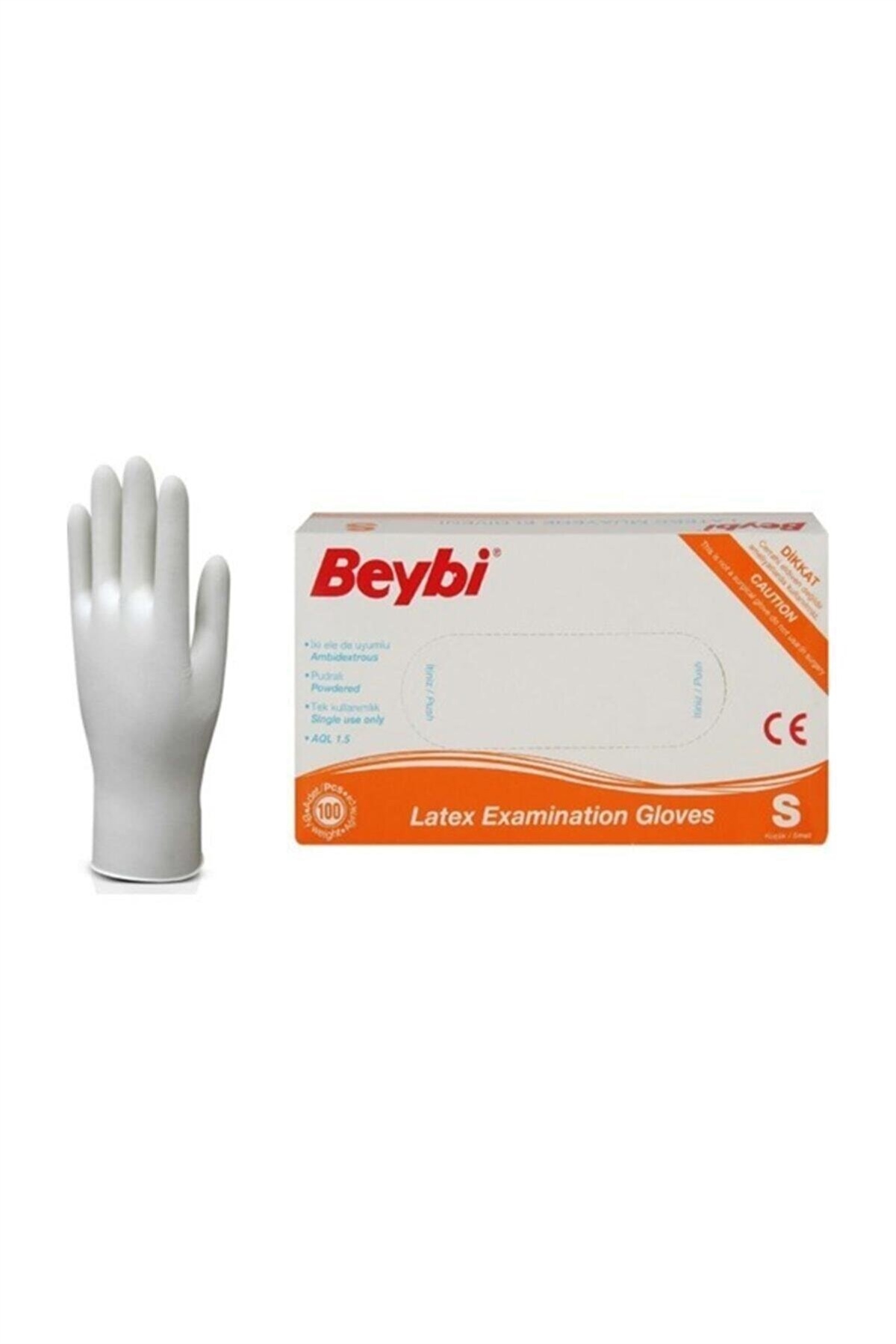 BEYBİ MUAYENE ELDİVENİ PUDRALI BEYAZ S