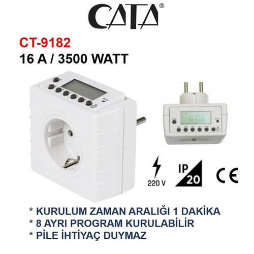Cata Dijital Zaman Saati 3680W/16A CT-9182