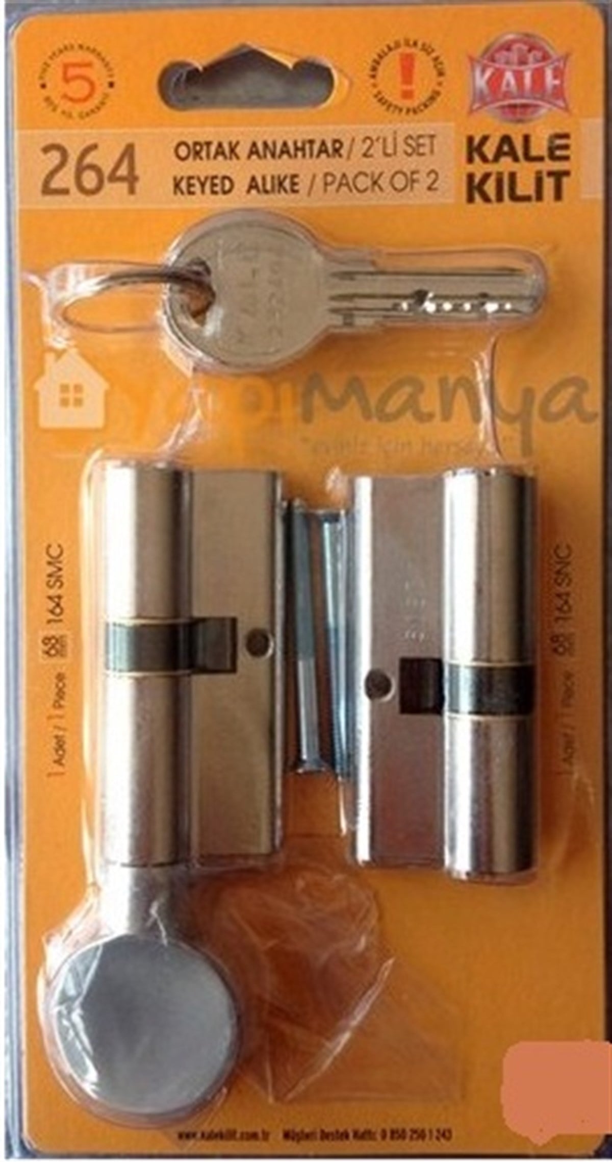 KALE SİSTRM BAREL İKİLİ (SN+SM) PAS SİSTEM SATEN 68mm BLİST (K264-7)