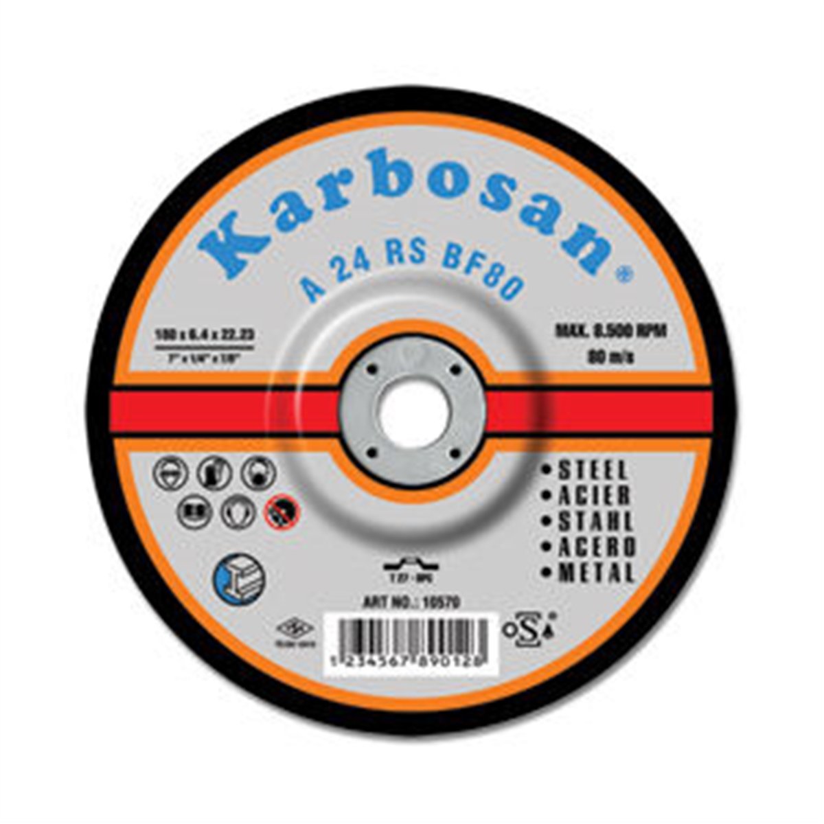 KARBOSAN FLEX TAŞLAMA TAŞI NK BOMBELİ 180x6.4x22