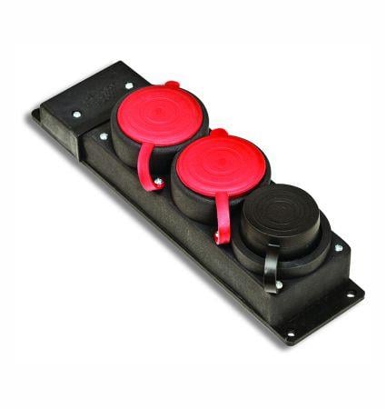 Kauçuk 3'lü  Priz 1  Monofaze, 2 Trifaze