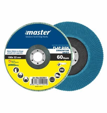 Master Flap Disk Zirkonyum Oksit 60 Kum 180x22mm