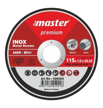 Master İnox Kesici Düz Premium 115x1.0x22