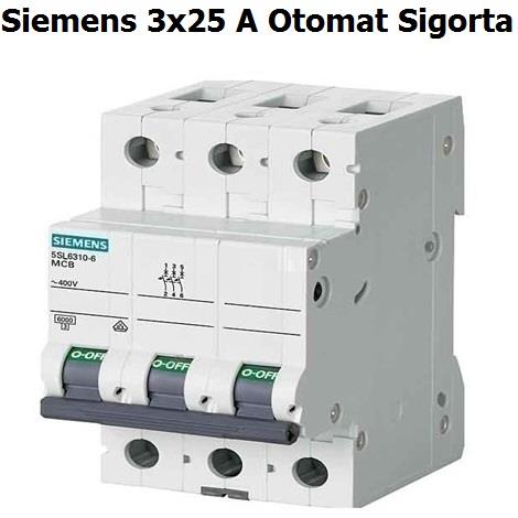 Siemens W Otomatik Sigorta 3x25 A / C Tipi