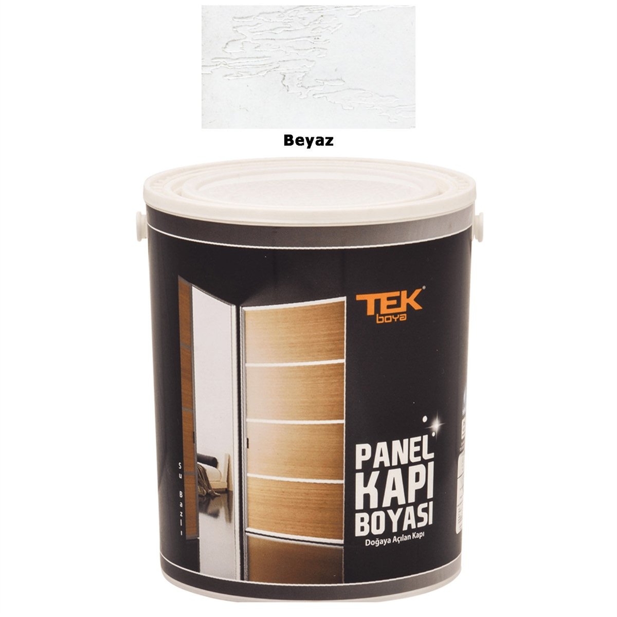 TEK PANEL KAPI BOYASI SU BAZLI  BEYAZ 1/1