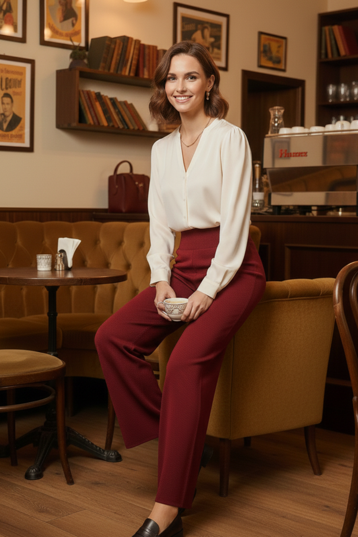  Kadın Triko Dokuma Bol Kesim Geniş Paça Pantolon