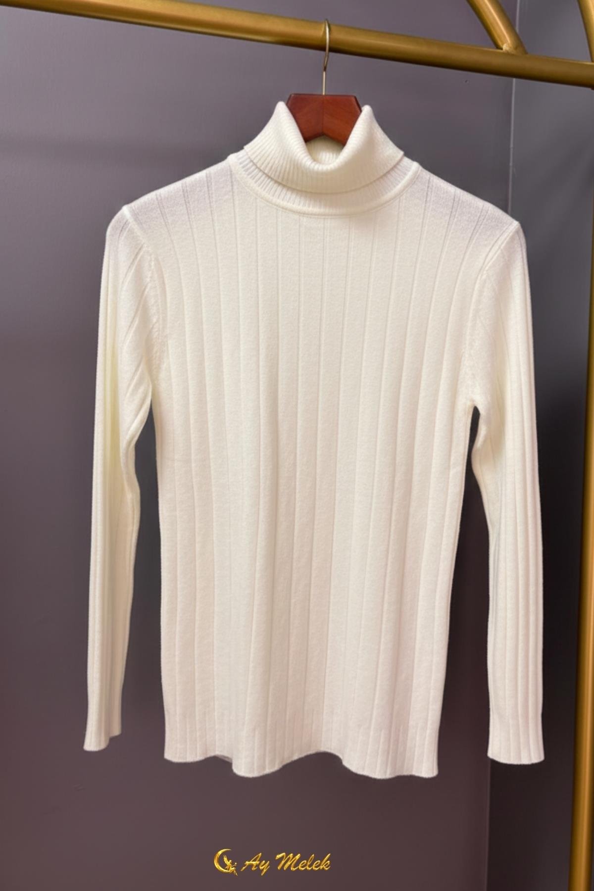  Triko Balıkçı Yaka Kısa Basic Kazak