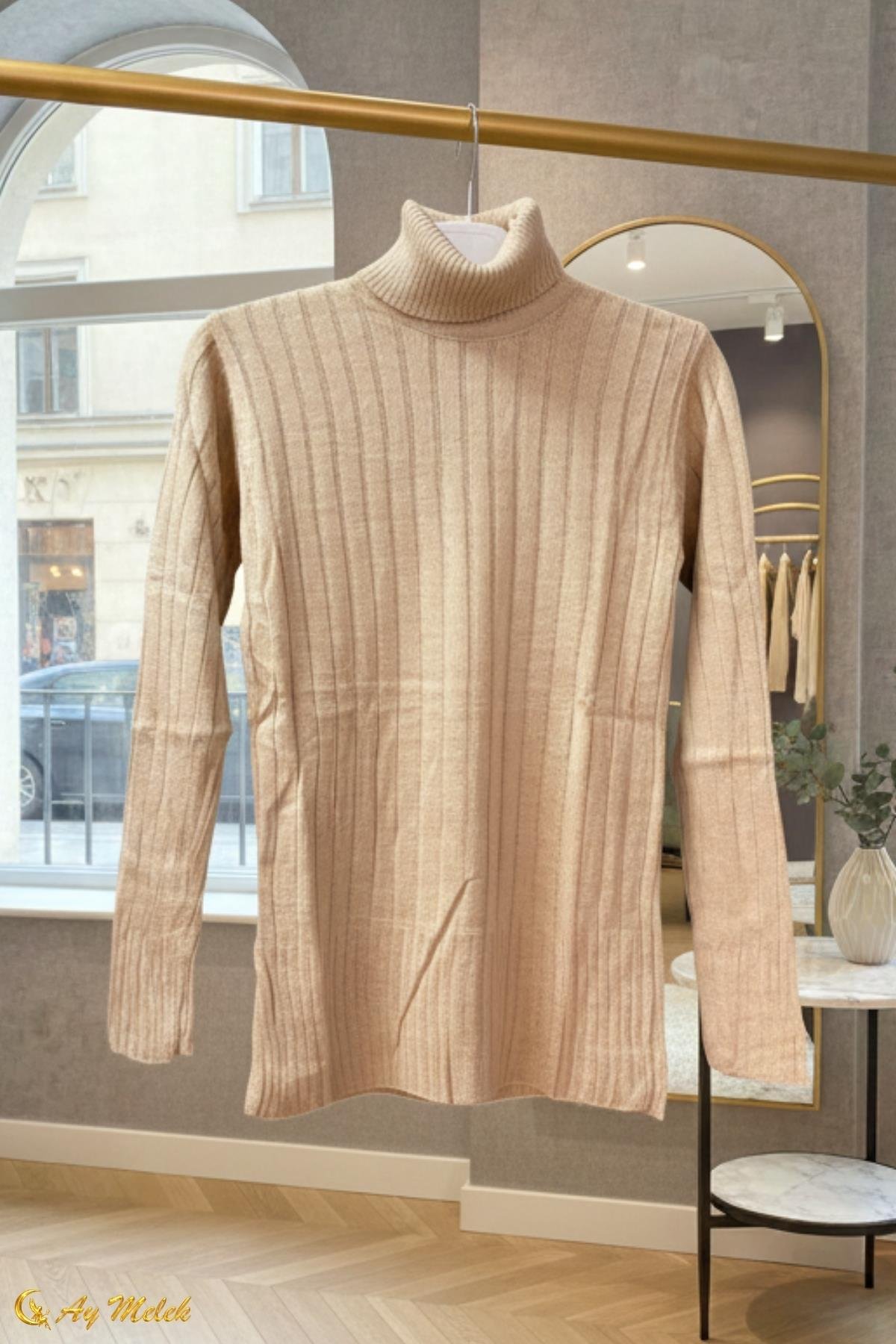  Triko Balıkçı Yaka Kısa Basic Kazak